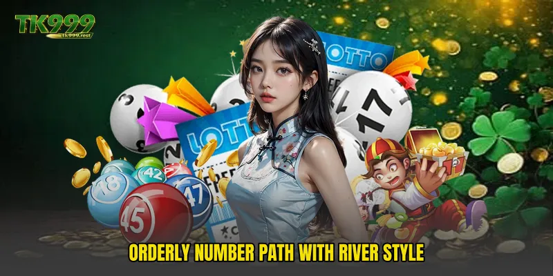 Orderly number path with river style